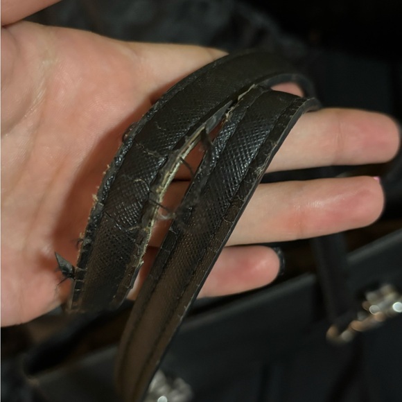 Guess Black Shoulder Bag with Plaid Accents - Picture 5 of 5